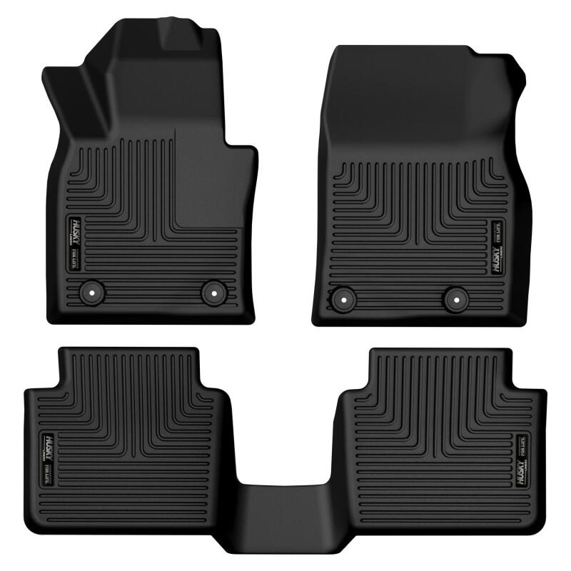 Mazda CX-50 Floor Liners - Front + Rear - Husky Liners - WeatherBeater - Black - `23-`27